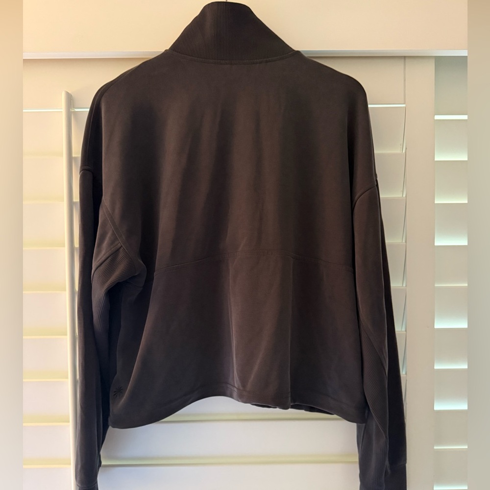 Athleta Charcoal Black  Cropped Pullover - Picture 3 of 5